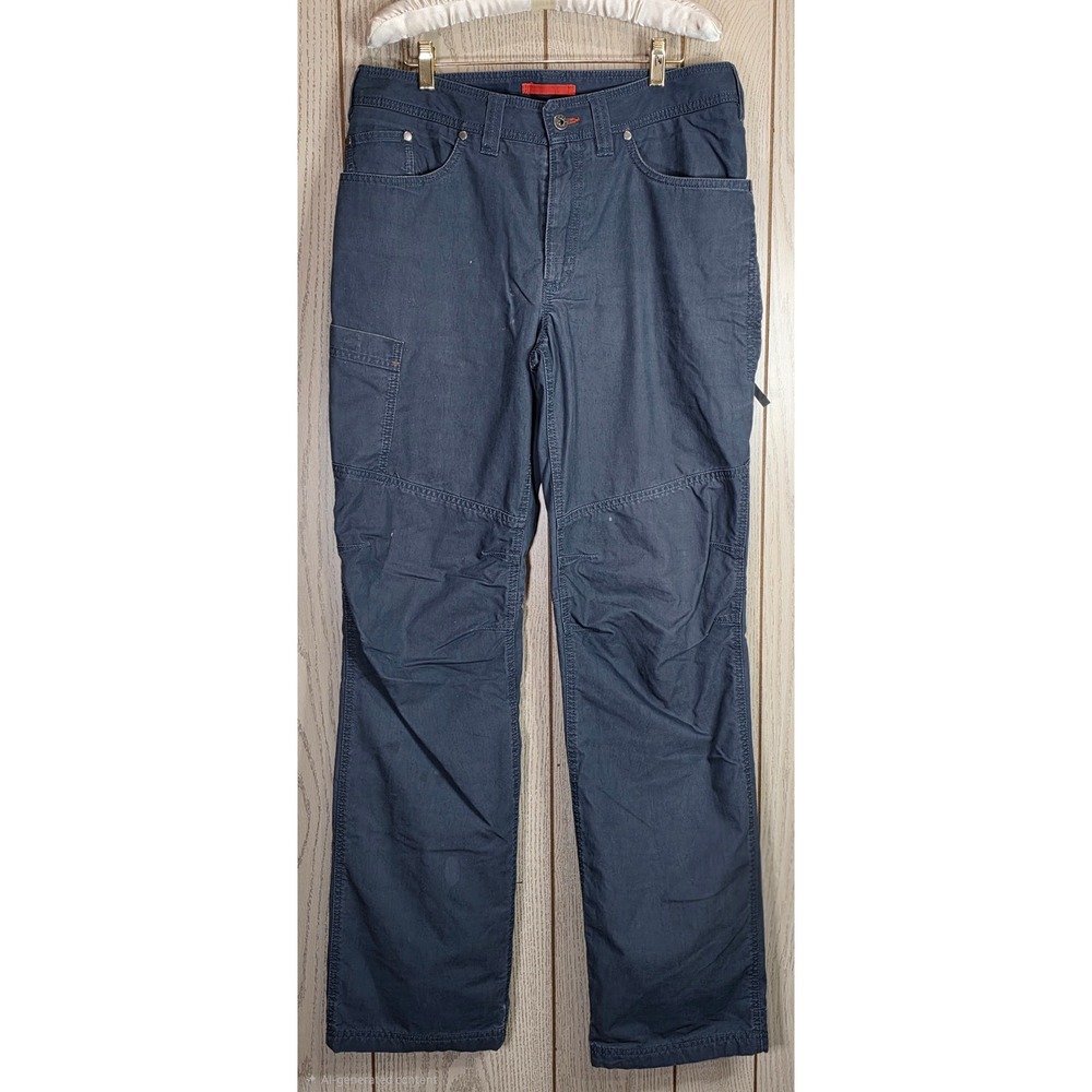 LL Bean Mens Fleece Lined Canvas Utility Pants 32x34 Navy Blue READ DESCRIPTION